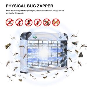 SPICA 2 Pack Insect Killer Bug Zapper Indoor, 20W Electronic Mosquito Fly Moth Wasp Pest Killer, Includes 4 Replacements UVA Light Bulbs