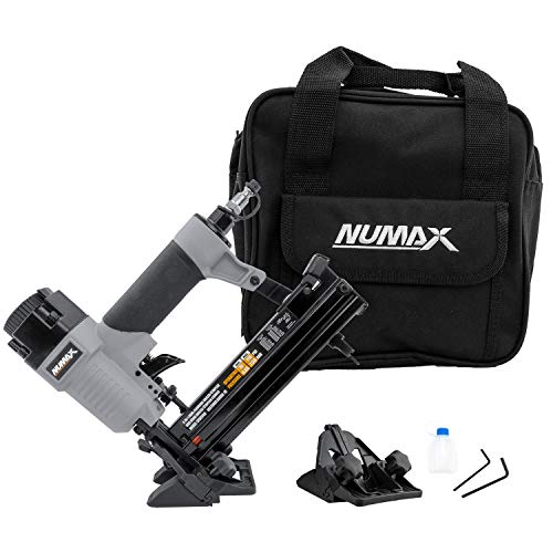 NuMax Pneumatic SFBC940 4-in-1 18-Gauge 1-9/16" Mini Flooring Nailer and Stapler with Canvas Bag