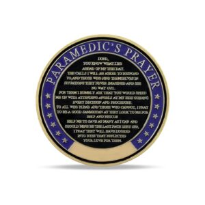 Medical Services EMT/EMS Challenge Coin Paramedic's Prayer Thank You Coin