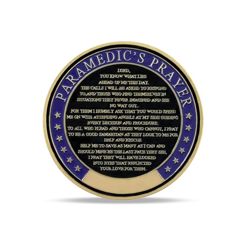 Medical Services EMT/EMS Challenge Coin Paramedic's Prayer Thank You Coin