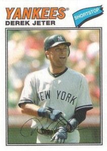 2012 topps archives 1977 cloth inserts #77c-dj derek jeter new york yankees baseball card nm-mt