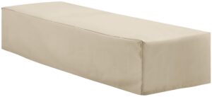 crosley furniture co7506-ta heavy-gauge reinforced vinyl outdoor chaise lounge cover, tan