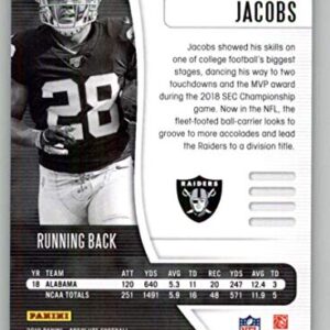 2019 Absolute Football #124 Josh Jacobs RC Rookie Card Oakland Raiders Official NFL Trading Card From Panini America in Raw (NM or Better) Condition