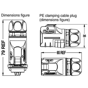 LINGYU 10AWG 2 Pin Power Industrial Circular Connector for Solar Panel Suitcase, Forrest River RV Solar Ports