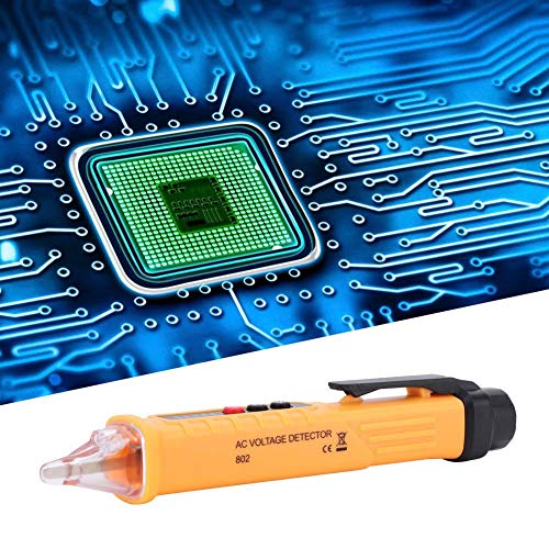 Voltage Test Pen, 802 High Accuracy Test Pencil Electric Voltage Detector Tester Pen 48-1000V/12-1000V electrical test equipment Voltage Test Pen (yellow)