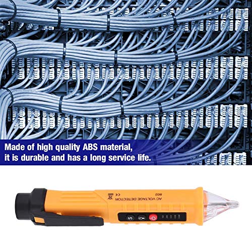 Voltage Test Pen, 802 High Accuracy Test Pencil Electric Voltage Detector Tester Pen 48-1000V/12-1000V electrical test equipment Voltage Test Pen (yellow)