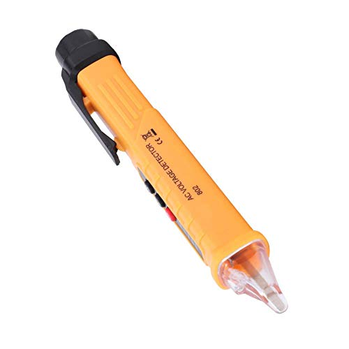 Voltage Test Pen, 802 High Accuracy Test Pencil Electric Voltage Detector Tester Pen 48-1000V/12-1000V electrical test equipment Voltage Test Pen (yellow)