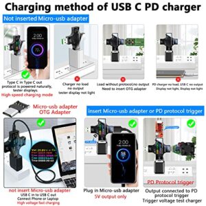 USB C Tester,KJ-KayJI 2 in 1 Tester Color Screen IPS Digital Multimeter(2022),Voltage,Cur,Pwr,Resistance,Elec,Temp,Capacity,Tme,Fast Charging,with USB Clip Cable Support PD2.0/PD3.0,QC2.0/QC3.0,BC1.2