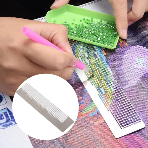 Diamond Painting Tool, DIY Embroidery Painting Ruler Diamond Painting Ruler Dot Drill Accessory Tool,Diamond Painting Ruler for Diamond Painting