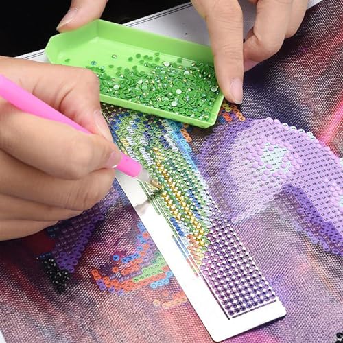 Diamond Painting Tool, DIY Embroidery Painting Ruler Diamond Painting Ruler Dot Drill Accessory Tool,Diamond Painting Ruler for Diamond Painting