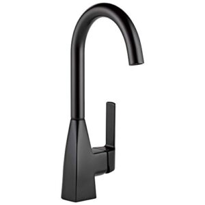 peerless xander single-handle bar-prep kitchen sink faucet, matte black p1819lf-bl