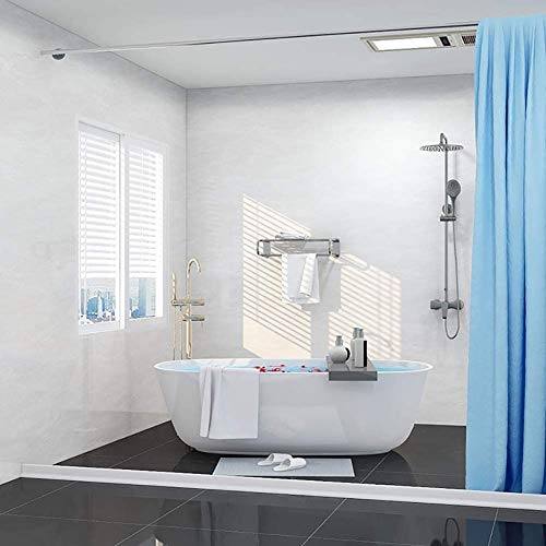 Duzzy 67 Inch Collapsible Shower Water Dam Shower Stopper Barrier and Retention System and Keeps Water Inside Threshold Dry and Wet Separation Suitable for Bathroom and Kitchen