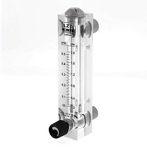 tatoko 1/2 Inch PT Thread 0.05-0.5GPM 0.2-2LMP Water Liquid Flow Meter Flowmeter