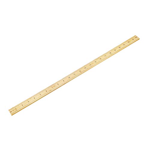 uxcell Straight Ruler 600mm 24 Inch Metric Measuring Tool Bamboo