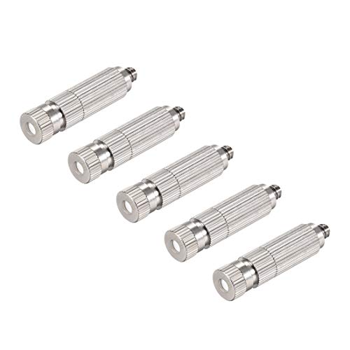 uxcell Brass Misting Nozzle 0.15mm 0.006-inch Orifice 10/24 UNC Male Thread 5Pcs