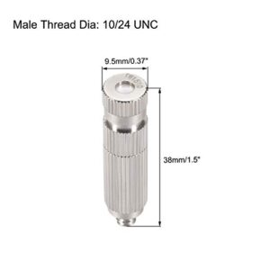 uxcell Brass Misting Nozzle 0.15mm 0.006-inch Orifice 10/24 UNC Male Thread 5Pcs