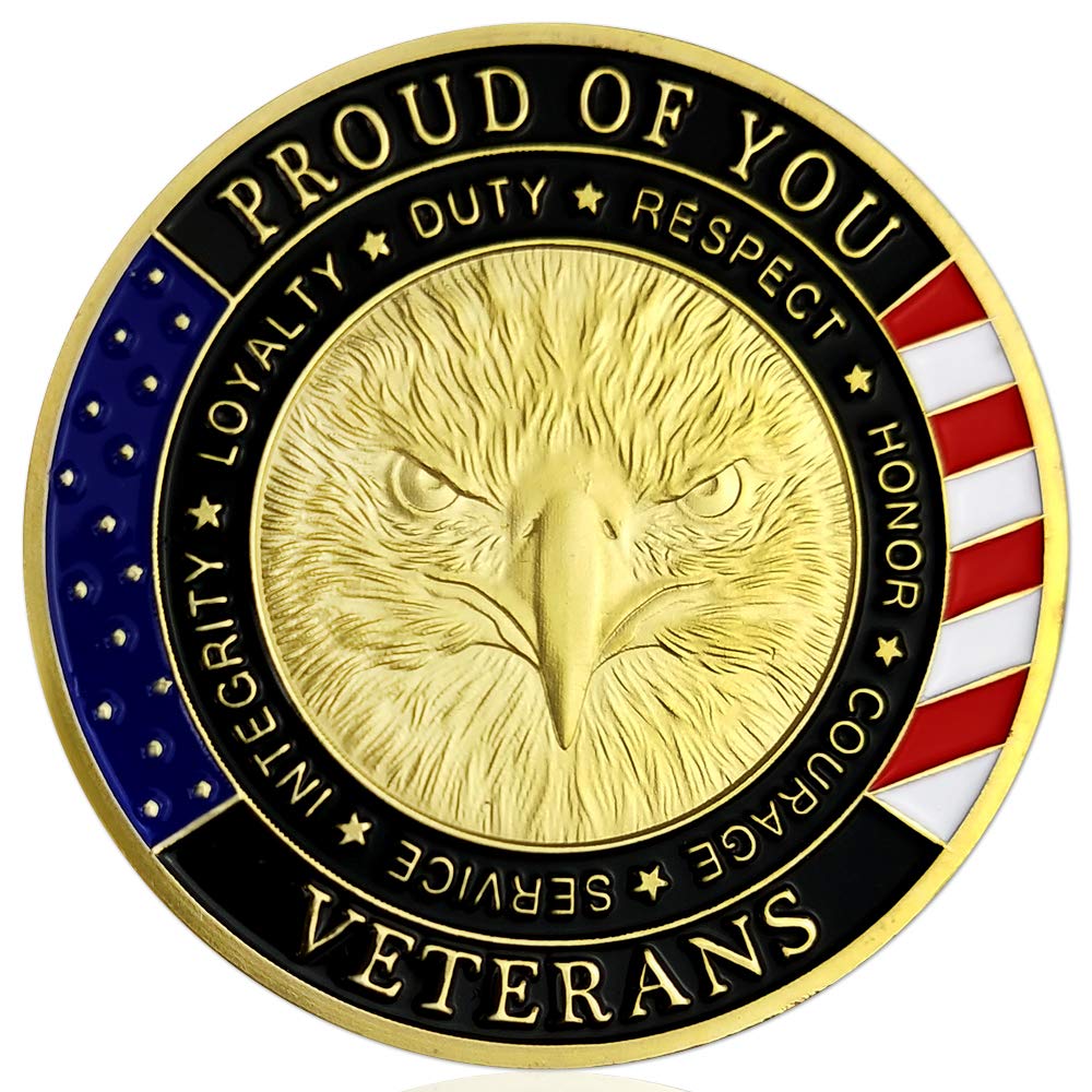 Military Veterans Challenge Coin Thank You for Your Service Appreciation Gift