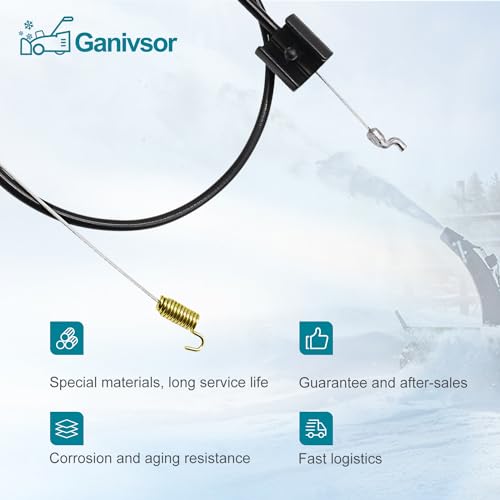 Ganivsor Replacement Single Stage Snow Blowers Clutch Cable for MTD 946-04237 746-04237