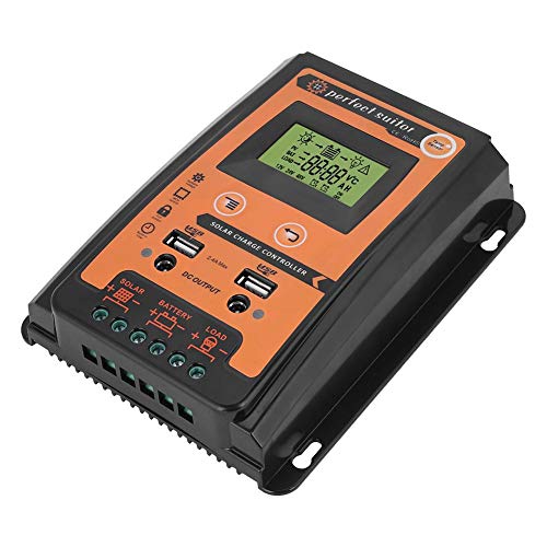 Qiilu PWM Solar Charge Controller Solar Panel Battery Intelligent Regulator with Dual USB LCD Display (30A)