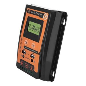 Qiilu PWM Solar Charge Controller Solar Panel Battery Intelligent Regulator with Dual USB LCD Display (30A)
