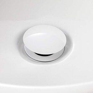 Gaosin Solid Brass White Color Bathroom Faucet Sink Drain Stopper Vessel Vanity Pop Up Drain Without Overflow