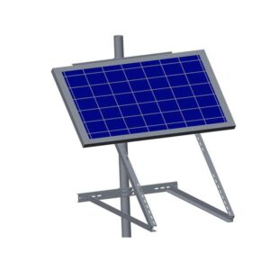 AIMS Power Adjustable Solar Panel Pole Mount Bracket - Fits 2 Panels up to 170 Watts Each