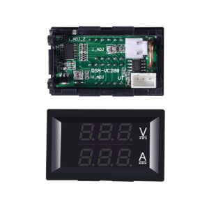 ACEIRMC 2pcs 0.28" LED Voltmeter Ammeter, Red and Blue Digital Multimeter Display Voltage Current Tester,DC 0-100V 10A Detector Voltage Current Meter Panel Amp Volt Gauge (2pcs)