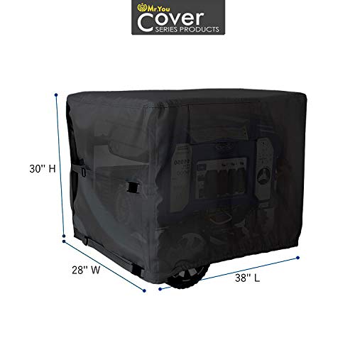 Universal Generator Cover fit for Most Generators 5500-15000 Watt - 28x38x30 inch(Black)