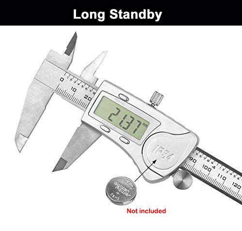 NORTOOLS Digital Caliper 150mm/ 6” Stainless Steel IP54 Waterproof Electronic Micrometer Caliper Measuring Tool with Large LCD Display