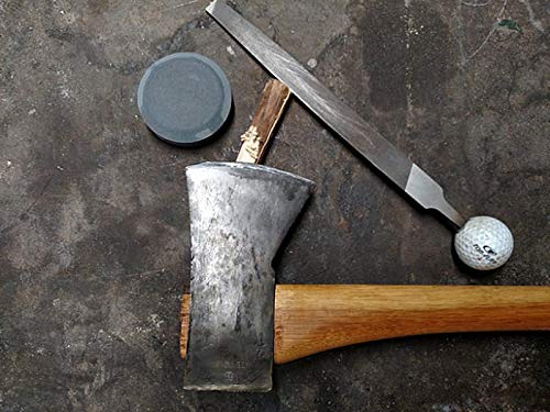 Annietfr Dual Grit Multi-Purpose Axe Sharpener& Hatchet Sharpening Stone Grinding Tool, Extra Coarse/Middle Fine - 120 Grits & 280 Grits on Each Side 1