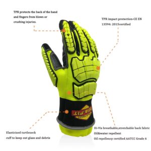 Intra-FIT Rescue 79314 Extrication Gloves Impact, Tear/abrasion/Puncture/Cut Protection, Super Dexterity 5 EN 388: 2016 3X44EP,Size L