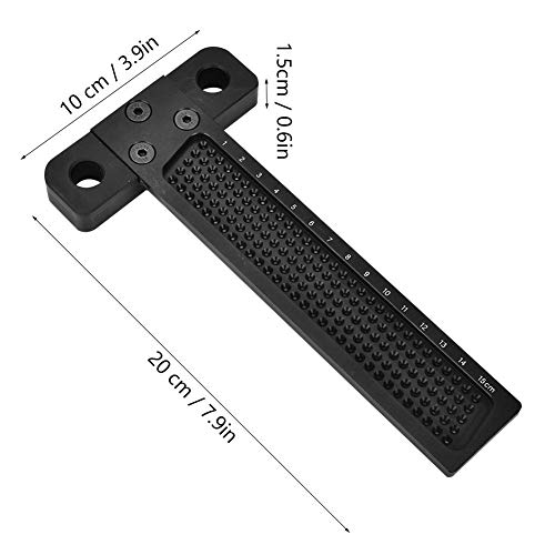 Woodworking Measuring Tool Aluminum Alloy Woodworking Marking Measuring T-Type Ruler Carpentry Squares Hole Scribing Tool