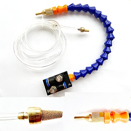 BACHIN Upgrade Version Mist Coolant Lubrication Spray System for Metal Cutting Engraving Cooling Sprayer Machine for Air Pipe CNC Lathe Milling Drill