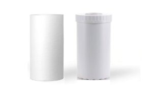 2 pack: whole house filter cartridges 4.5" x 10" | (1) sediment & (1) gac/kdf 85 well water filters: reduces iron/sulfur/rotten egg smell - compatible with 10" big blue housing