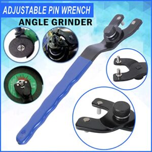 Adjustable Grinder Spanner Wrench (Pack of 2) Compatible with Ma-kita Bo-sch Angle Grinder (10-30mm) Universal Lock-Nut Pin Wrench SEWA20