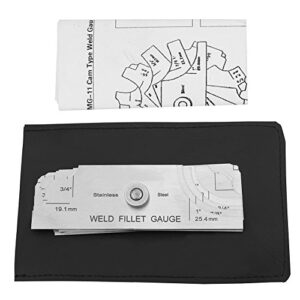 Fillet Weld Set Welding Gauge Gage Test Ulnar Welder Inspection Gauge Both Inch and Metric for Testing of Boilers, Bridges, Shipbuilding, Pressure VES