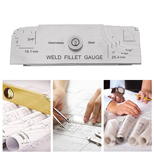 Fillet Weld Set Welding Gauge Gage Test Ulnar Welder Inspection Gauge Both Inch and Metric for Testing of Boilers, Bridges, Shipbuilding, Pressure VES