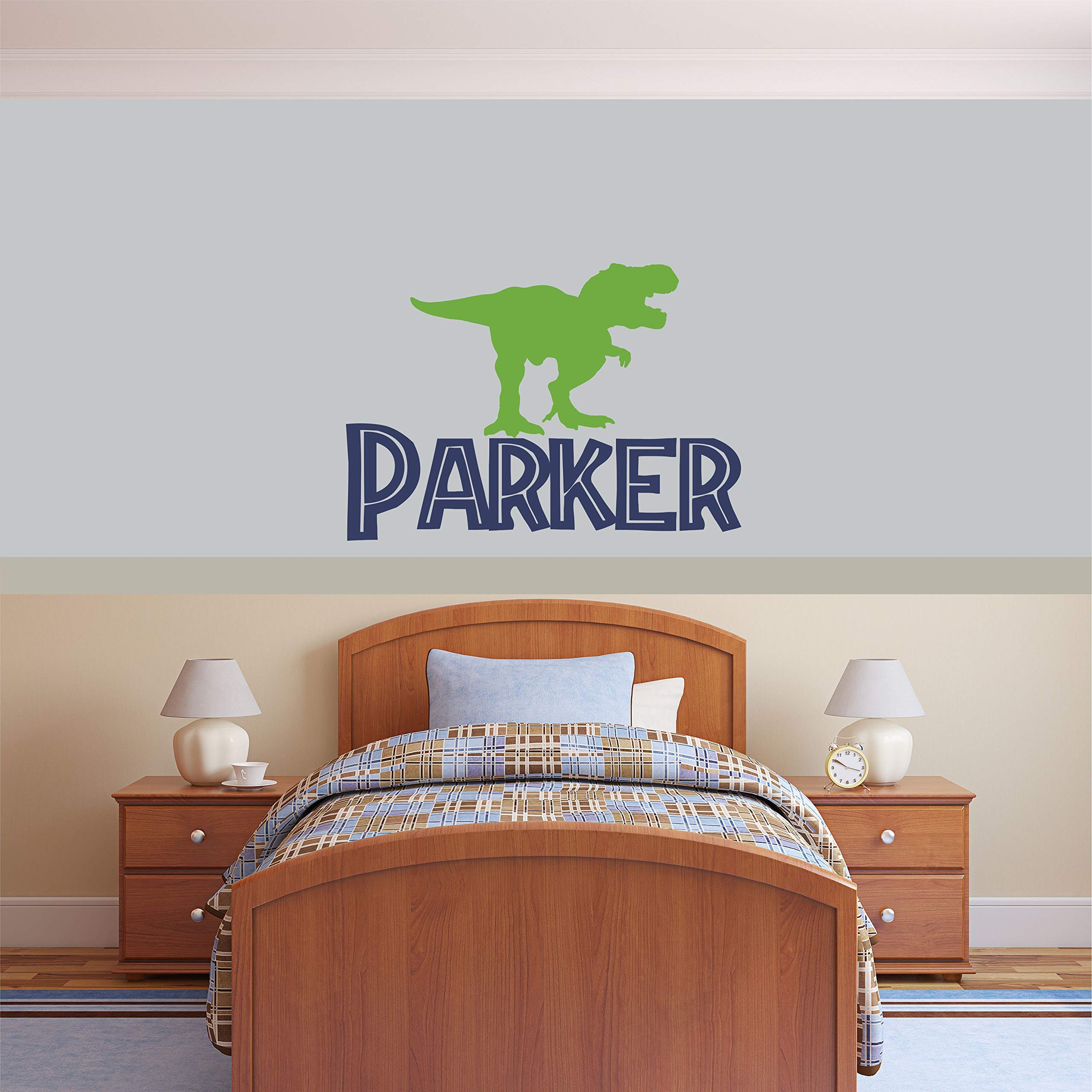 Dinosaur Name Wall Decal - Custom Name Dinosaur Decal - Boys Name Decal - Boys Room Decal - Personalized Name Dinosaur Wall Decal Nursery Decal