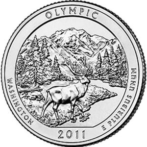 2011 P & D BU Olympic Washington National Park NP Quarter Choice Uncirculated US Mint 2 Coin Set