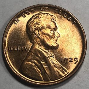 1929 p lincoln wheat penny cent ms-65 red