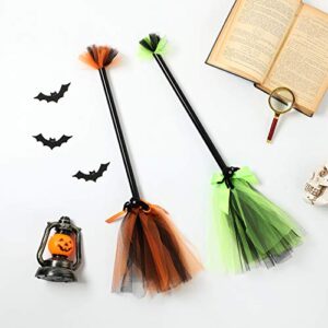 2 Pieces Halloween Witch Broom Plastic Broom Props Cosplay Broomstick for Halloween Costume Party Supplies