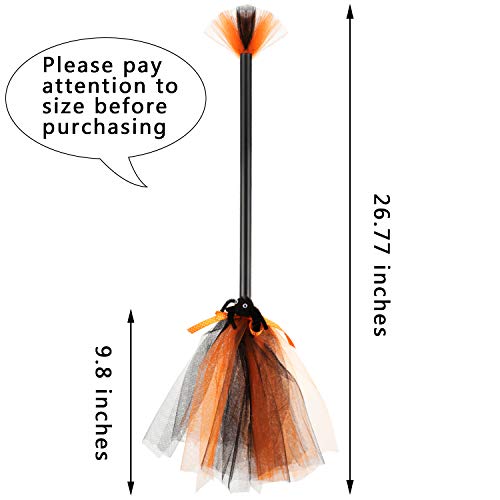 2 Pieces Halloween Witch Broom Plastic Broom Props Cosplay Broomstick for Halloween Costume Party Supplies