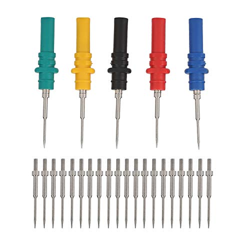 Taidda Automotive Probe, Automotive Oscilloscope Probe Ht307A Automotive Oscilloscope Acupuncture Probe Pins Set Diagnosis Test Repair Tools with 20 Replacement Pins