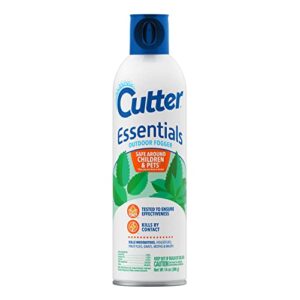 cutter essentials outdoor fogger, safe around children & pets, kills mosquitoes, fleas & listed ants, 14 fl ounce