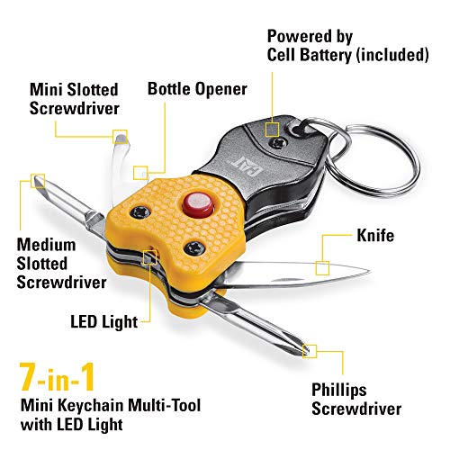 Cat 2 Piece XL Multi-Tool and Multi-Tool Key Chain with Light Gift Box Set - 240240, Yellow
