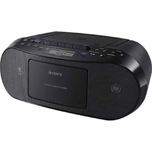 sony cfd-s50 portable cd and cassette boombox with fm/am radio, black