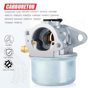 YOFMOO Carburetor Compatible for 497314 497347 497410 497586 498170 498254 498255 498966 499617 692648 693909 694202 698444 790821 799868 799872 14111 122000 50-657 520-966