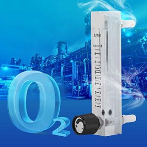 LZQ-7 Flowmeter Flow Meter with Control Valve 1-10LPM Flowmeter Support 0.6MPa Pressure for Unidirectional Gas/Oxygen/Air Flow Measure 8mm Barbs for Industry