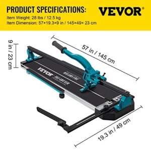 Mophorn 48 Inch Tile Cutter Single Rail Double Brackets Manual Tile Cutter 3/5 in Cap w/Precise Laser Manual Tile Cutter Tools for Precision Cutting (48 Inch)