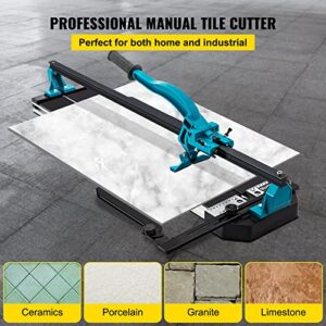 Mophorn 48 Inch Tile Cutter Single Rail Double Brackets Manual Tile Cutter 3/5 in Cap w/Precise Laser Manual Tile Cutter Tools for Precision Cutting (48 Inch)